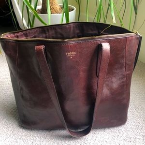 Fossil Leather Handbag/ Tote